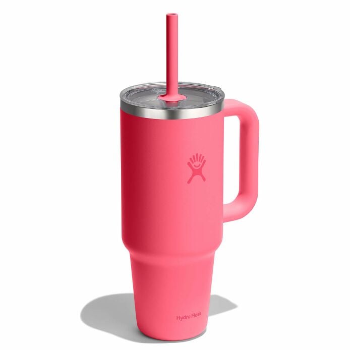 40-oz-travel-tumbler-o5 tt40pscc668-40-oz-travel-tumbler-clear-lid-popstar-pink-angled.jpg